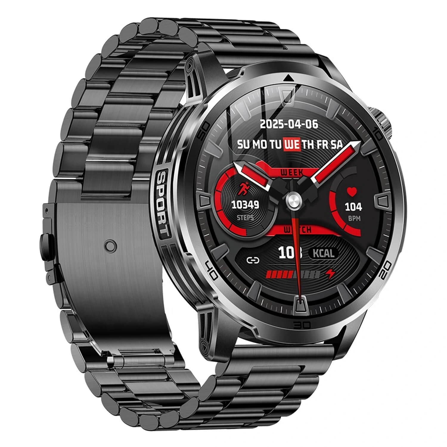 Smartwatch Microwear AK95 - Black Steel
