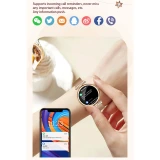 Smartwatch Microwear AK73 - Gold Diamond Steel