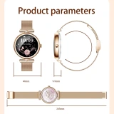 Smartwatch Microwear AK73 - Gold Diamond Steel