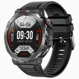 Smartwatch Microwear MK68 - Black Silicone