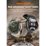 Smartwatch Microwear MK68 - Black Silicone