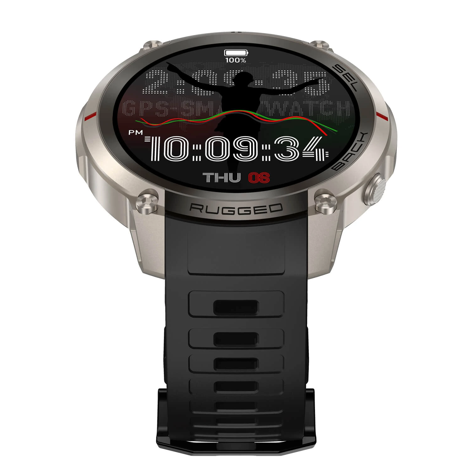 Smartwatch Microwear DM59- Black Silicone