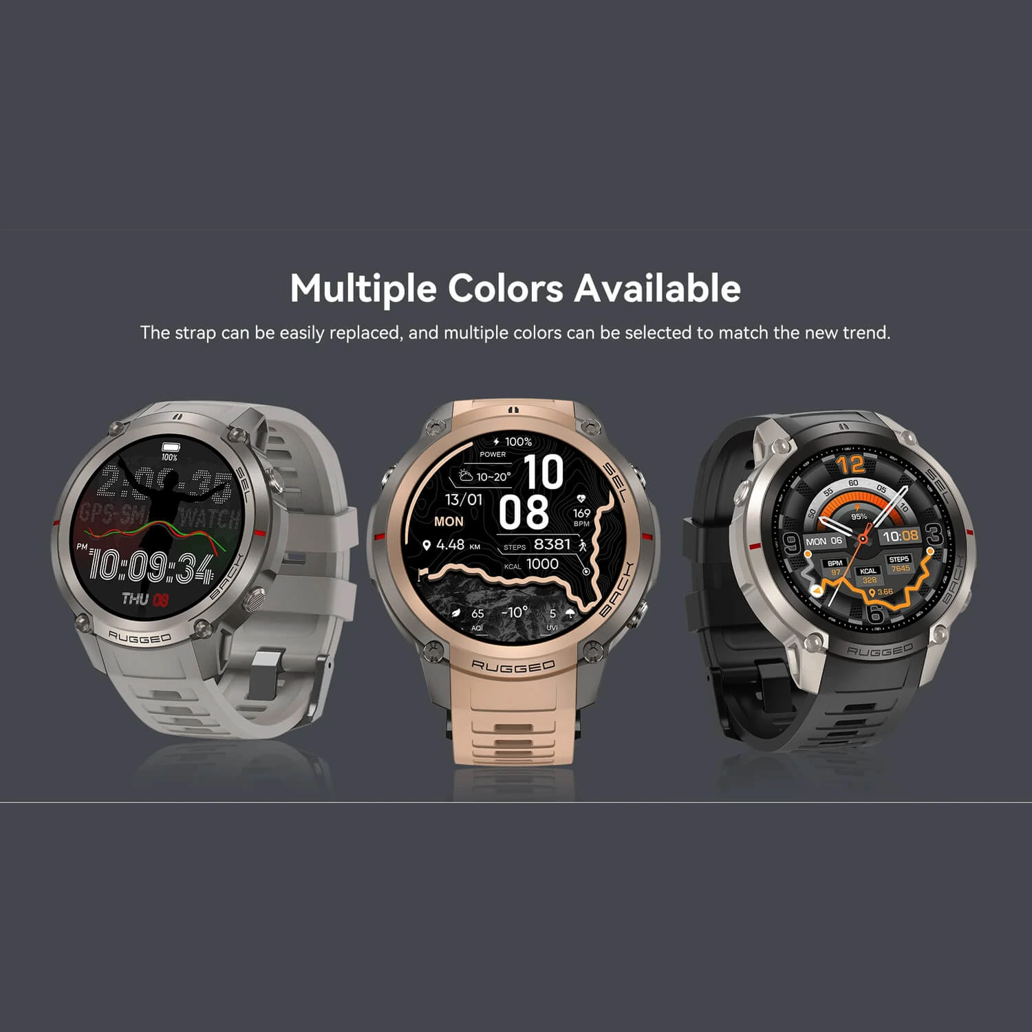 Smartwatch Microwear DM59- Grey Silicone