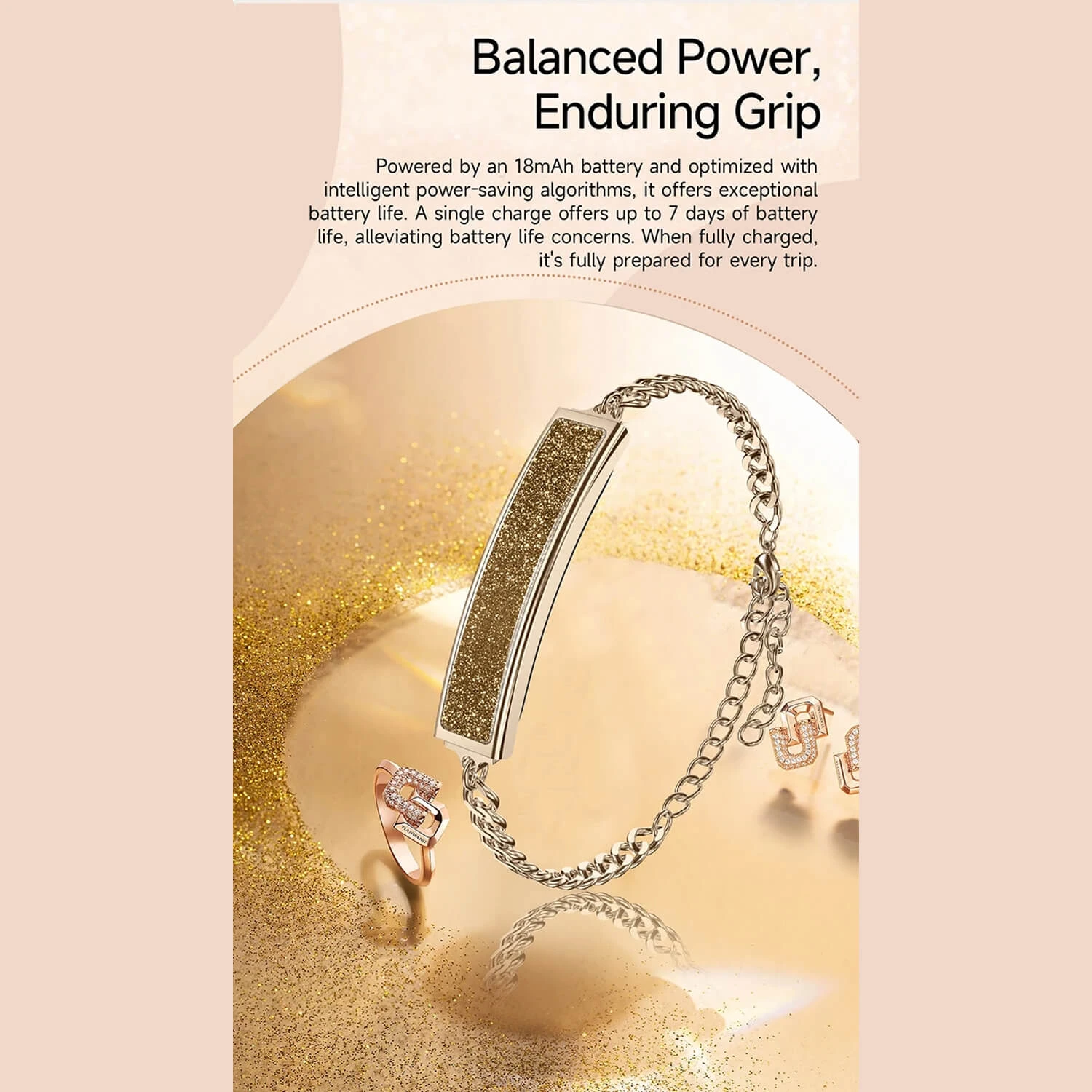 Microwear B6 Fitness Tracker - Gold Steel