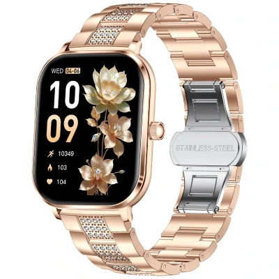 Smartwatch AK108 Microwear - Gold Steel