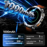Smartwatch Microwear MT68 - Black Orange Silicone