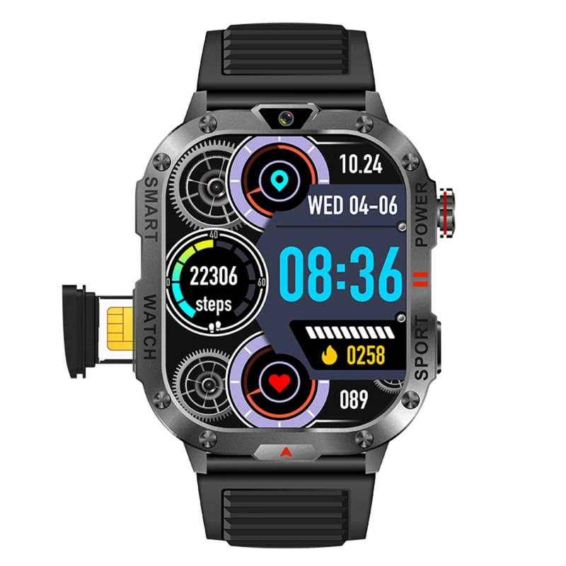 Smartwatch Microwear BW18 2G Sim Card  Camera - Orange Silicone