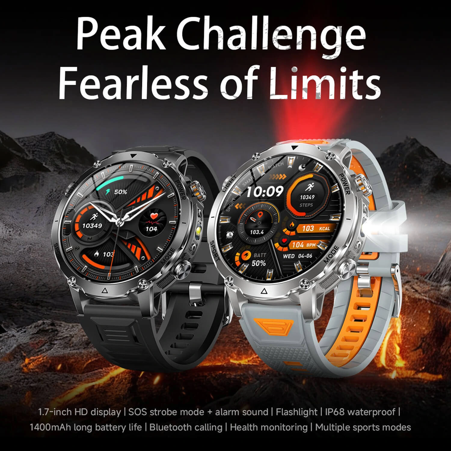 Smartwatch Microwear AK106 - Black Steel