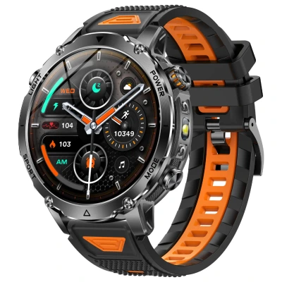 Smartwatch Microwear AK106 - Black Orange Silicone