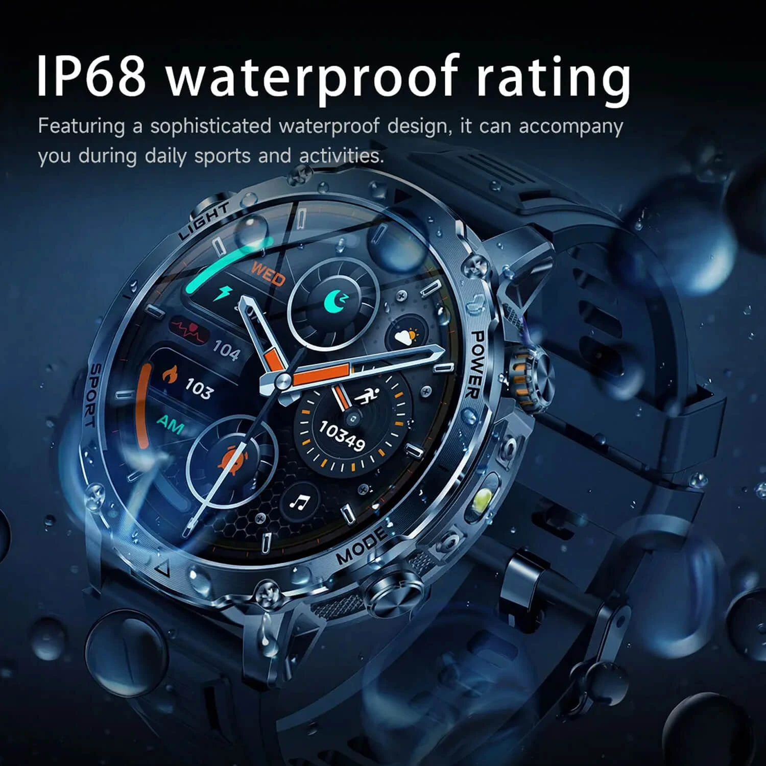 Smartwatch Microwear AK106 - Black Steel
