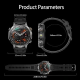 Smartwatch Microwear AK106 - Black Steel