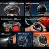 Smartwatch Microwear AK106 - Black Steel
