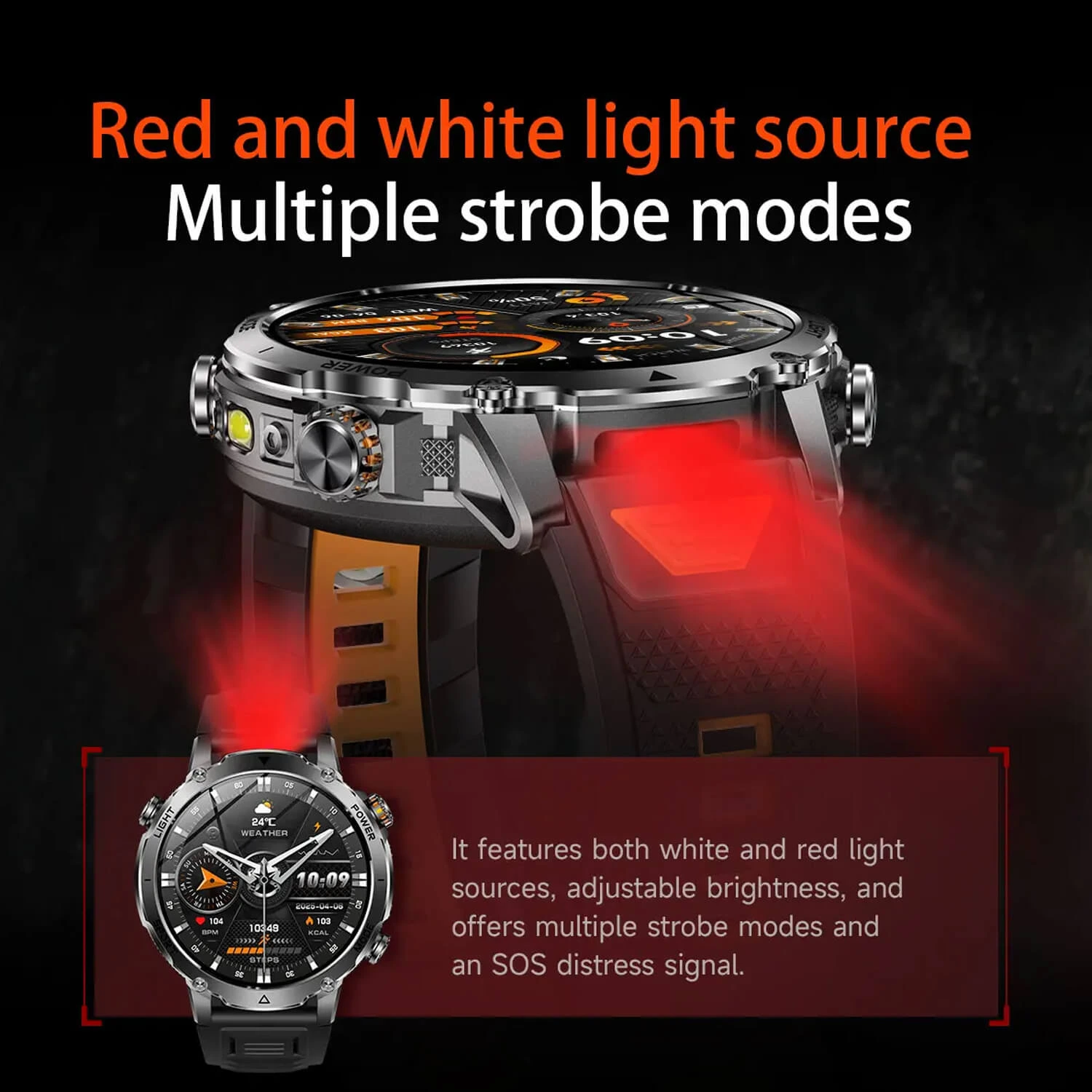 Smartwatch Microwear AK106 - Black Steel