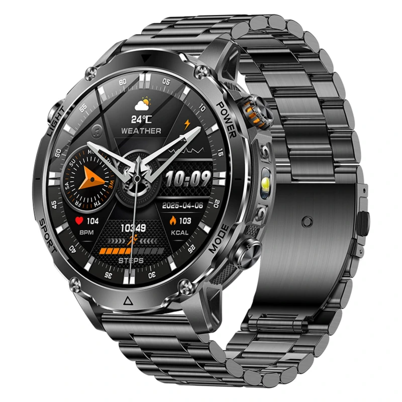 Smartwatch Microwear AK106 - Black Steel
