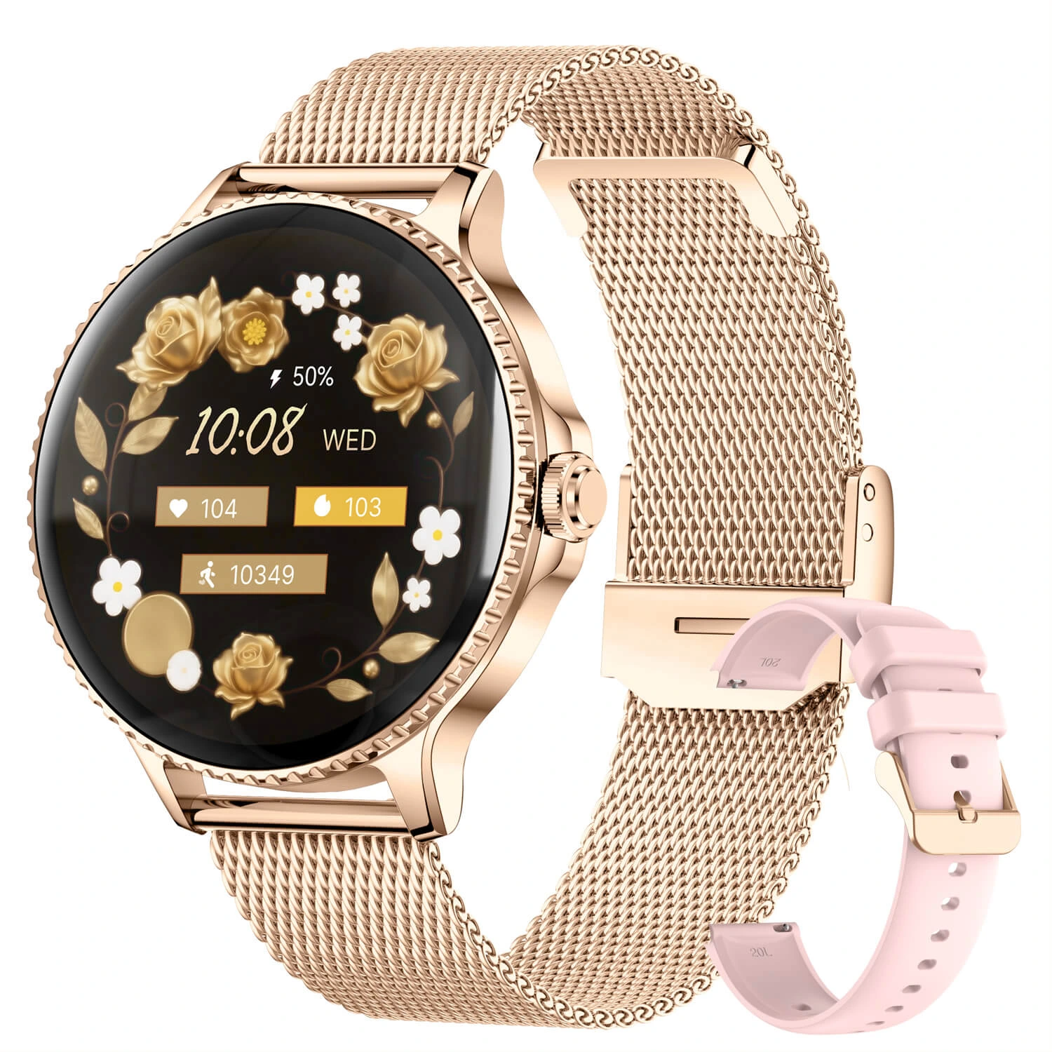 Smartwatch AK108 Microwear - Gold Steel