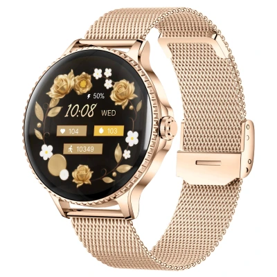 Smartwatch Microwear I225 - Gold Steel