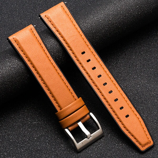 Bakeey Λουράκι Δερμάτινο 22mm με Quick Release - Brown