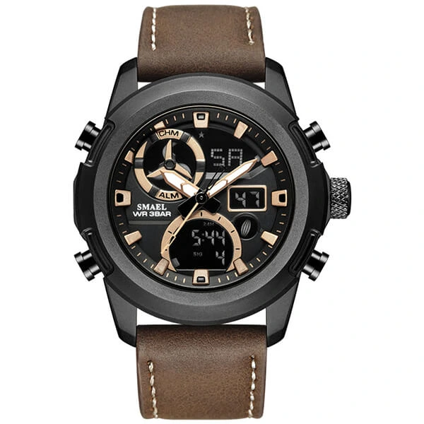 SMAEL 1426 Sports Watch Military Dual Display - Brown