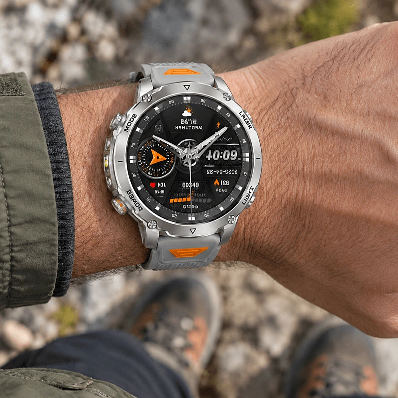 Smartwatch Microwear AK106 - Grey Orange Silicone