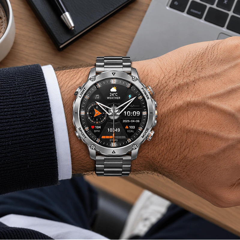 Smartwatch Microwear AK106 - Silver Steel