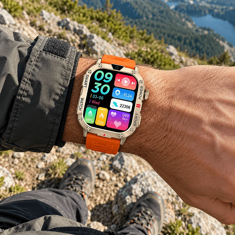 Smartwatch Microwear BW18 2G Sim Card  Camera - Orange Silicone