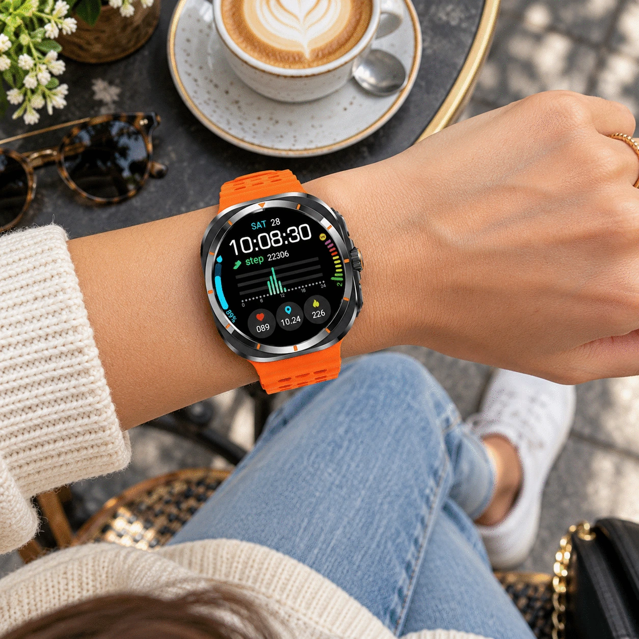 Smartwatch Microwear BW8 2G SIM CARD - Orange Silicone