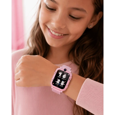 Smartwatch Microwear Y86 4G GPS WIFI - Pink Silicone