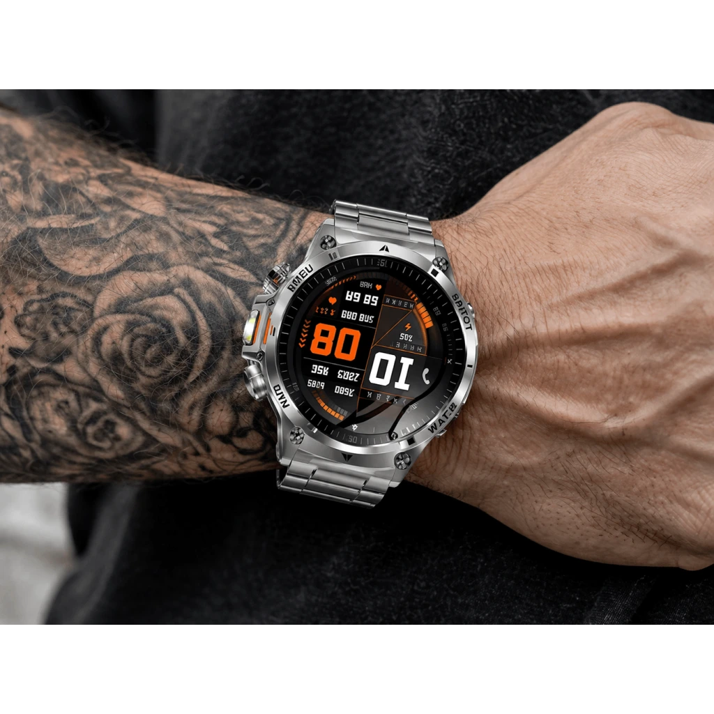 Smartwatch Microwear AK82 - Silver Steel