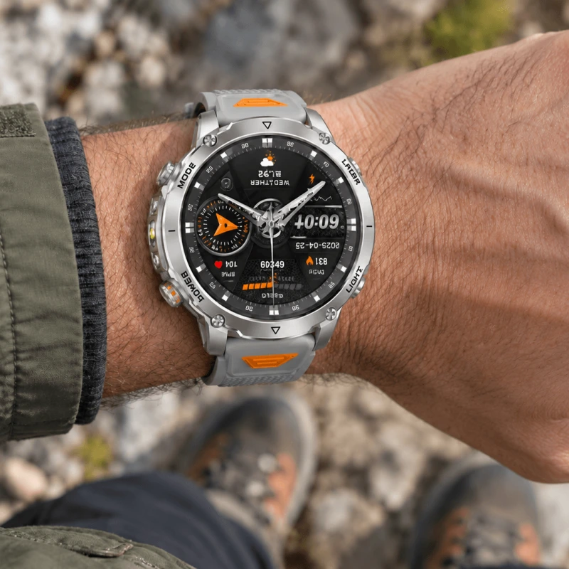 Smartwatch Microwear AK106 - Grey Orange Silicone