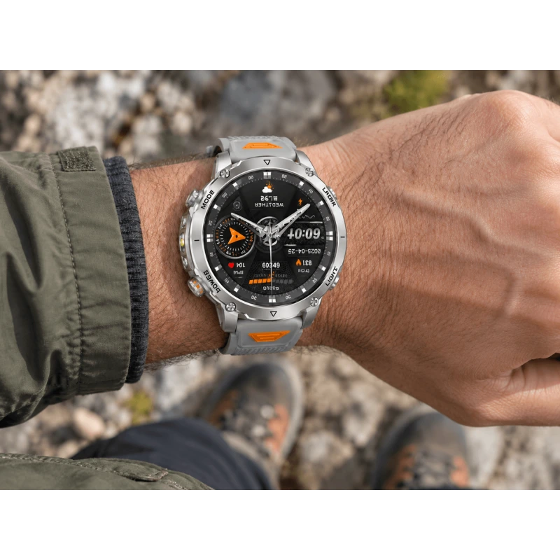 Smartwatch Microwear AK106 - Grey Orange Silicone