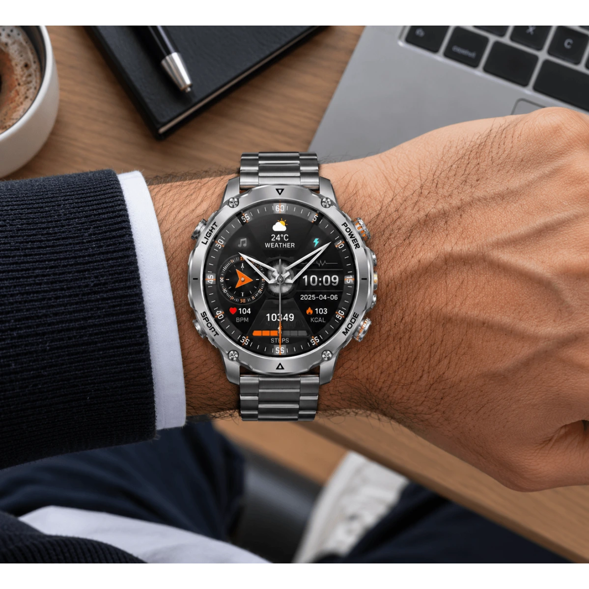 Smartwatch Microwear AK106 - Silver Steel