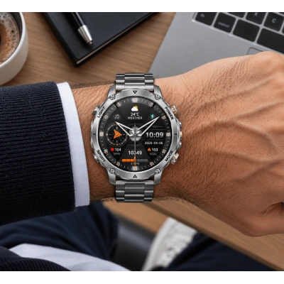 Smartwatch Microwear AK106 - Silver Steel