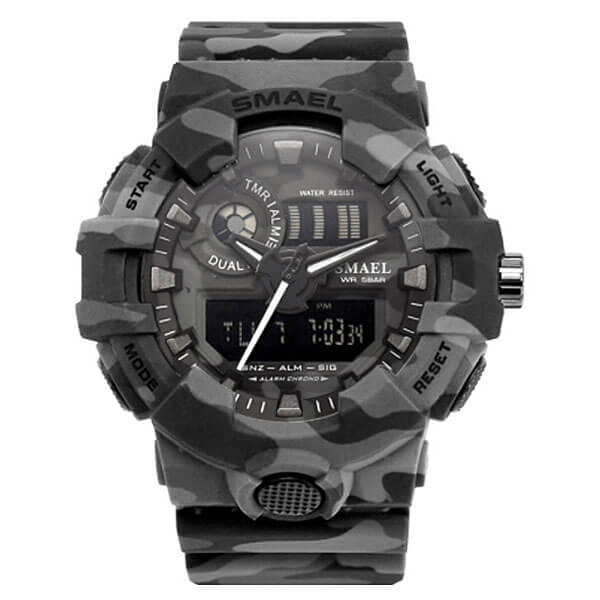 SMAEL 8001MC Sports Watch Dual Display - Camo Gray Ανδρικά -> Ανδρικά Ρολόγια -> Ρολόγια Στρατιωτικά