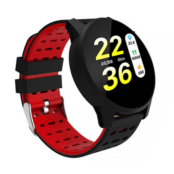 Smartwatch Bakeey BK2 Blood Oxygen Pressure Heart Rate Monitor - Red Γυναικεία  -> Γυναικεία Ρολόγια -> Ρολόγια Smartwatch